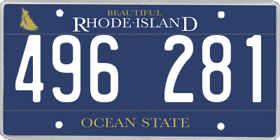 RI license plate 496281