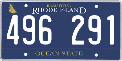 RI license plate 496291