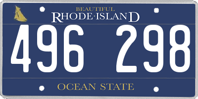 RI license plate 496298