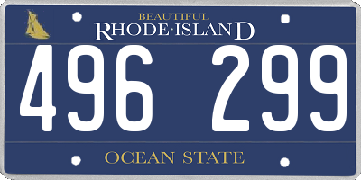RI license plate 496299