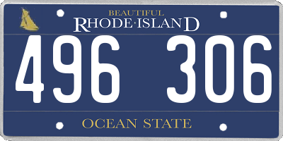 RI license plate 496306