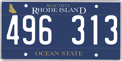 RI license plate 496313