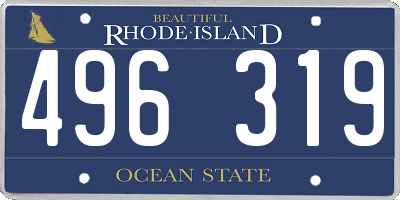 RI license plate 496319