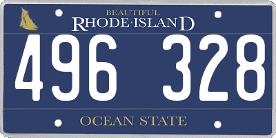 RI license plate 496328