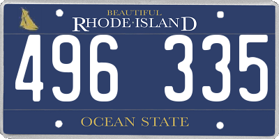 RI license plate 496335