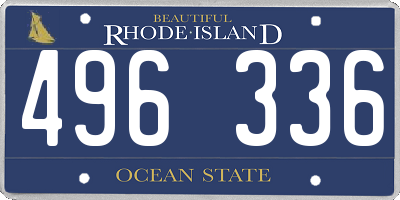 RI license plate 496336