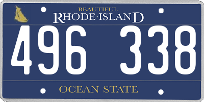 RI license plate 496338