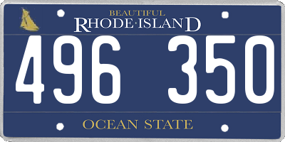 RI license plate 496350