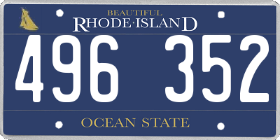 RI license plate 496352