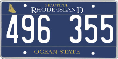 RI license plate 496355