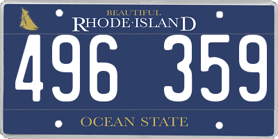 RI license plate 496359