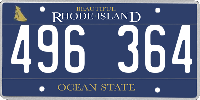 RI license plate 496364