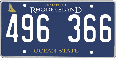 RI license plate 496366