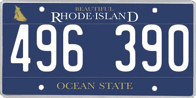 RI license plate 496390