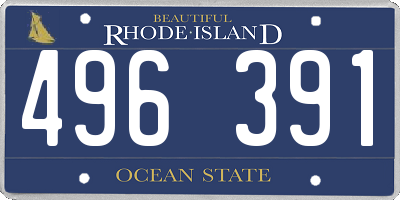 RI license plate 496391