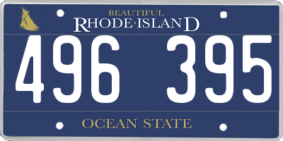 RI license plate 496395