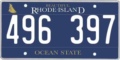 RI license plate 496397