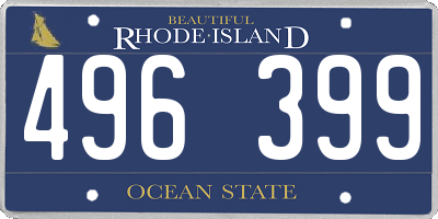 RI license plate 496399