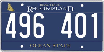 RI license plate 496401