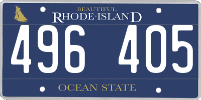 RI license plate 496405