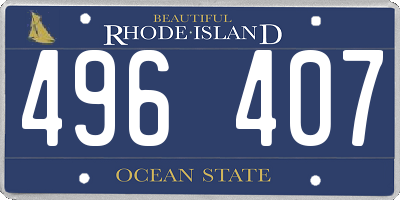 RI license plate 496407