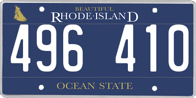 RI license plate 496410