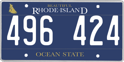 RI license plate 496424