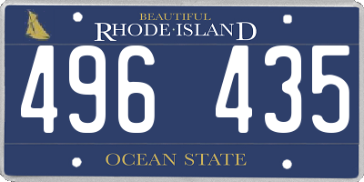 RI license plate 496435