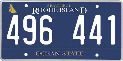 RI license plate 496441