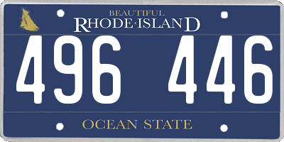 RI license plate 496446