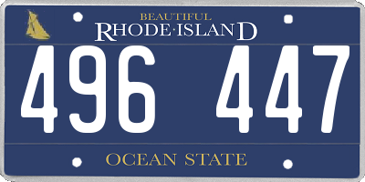 RI license plate 496447