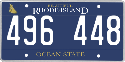 RI license plate 496448