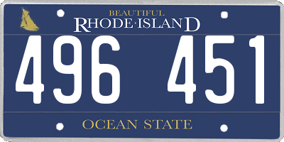 RI license plate 496451