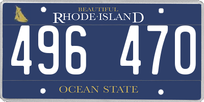 RI license plate 496470