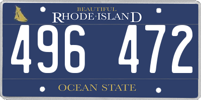 RI license plate 496472