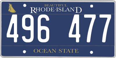 RI license plate 496477