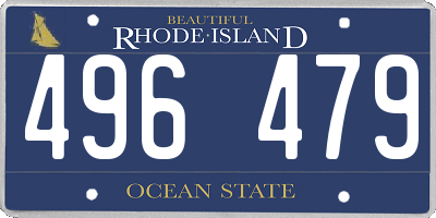 RI license plate 496479