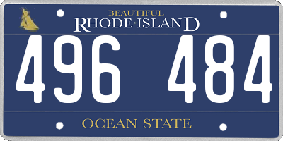 RI license plate 496484