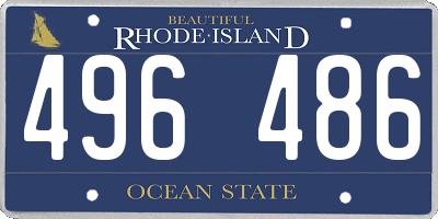 RI license plate 496486