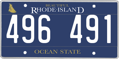 RI license plate 496491