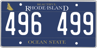 RI license plate 496499