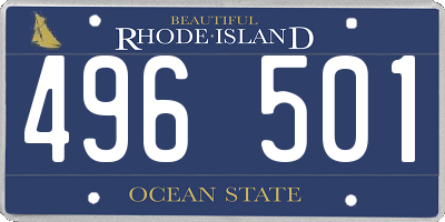 RI license plate 496501