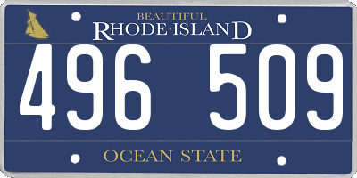 RI license plate 496509