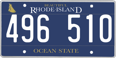 RI license plate 496510
