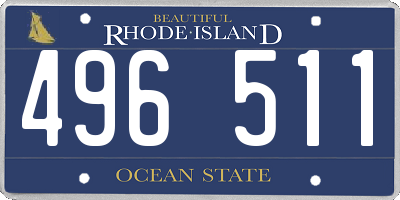 RI license plate 496511