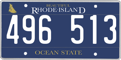 RI license plate 496513
