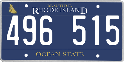 RI license plate 496515