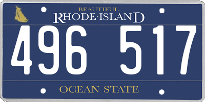 RI license plate 496517