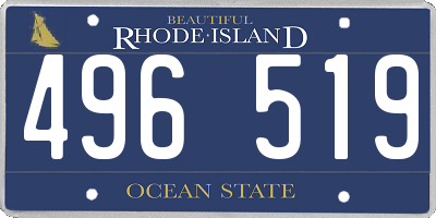 RI license plate 496519