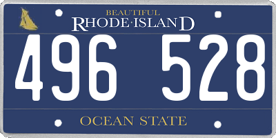 RI license plate 496528